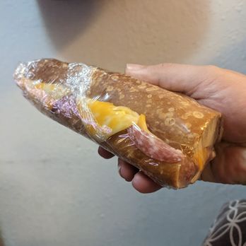 Mid City Market - Salami, Colby cheese, mayo & mustard sando. Don't know the name of the bread, but it is great! - Grocery Near Me - Daly City, California Mid City Market - Salami, Colby cheese, mayo & mustard sando. Don't know the name of the bread, but it is great! - Grocery Near Me - Daly City, California