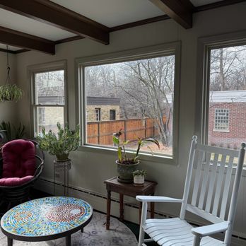 Kramer Window Company - Kramer Windows- beige, double hung and fixed pane low-E double plane glass. - Windows Installation Near Me - Maywood, Illinois Kramer Window Company - Kramer Windows- beige, double hung and fixed pane low-E double plane glass. - Windows Installation Near Me - Maywood, Illinois