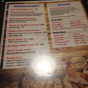 The Red Wagon - Dessert and drink menu section - American Near Me - Poseyville, Indiana The Red Wagon - Dessert and drink menu section - American Near Me - Poseyville, Indiana