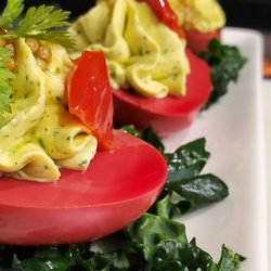 Mischief on Canal - Beet Pickled Deviled Eggs