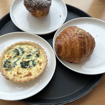 Left Bank Pastry - quiche, ham & cheese croissant, and a sweet brioche bread (i forget the name) - Bakeries Near Me - Olympia, Washington Left Bank Pastry - quiche, ham & cheese croissant, and a sweet brioche bread (i forget the name) - Bakeries Near Me - Olympia, Washington