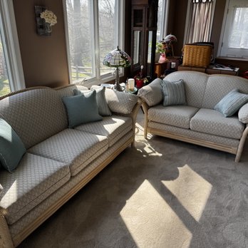 Peroni's Upholstery - Patio rattan set restored and beautiful - Furniture Reupholstery Near Me - Lawrenceville, New Jersey Peroni's Upholstery - Patio rattan set restored and beautiful - Furniture Reupholstery Near Me - Lawrenceville, New Jersey
