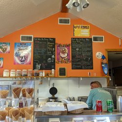 Cool Wave Ice Cream Shoppe - Inside of the ice cream shop.