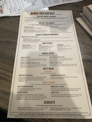 Menu photo 4 Cracker Barrel Old Country Store Bakersfield, CA Menu photo 4 Cracker Barrel Old Country Store Bakersfield, CA