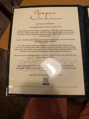 Menu photo 6 Grapes Wine Bar Annapolis, MD