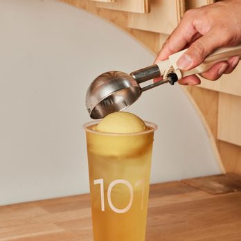 101 BoBa - Four Season Tea w/ Mango Sorbetto - Bubble Tea Near Me - Burnaby, British Columbia