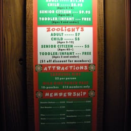Dec 1-31, $7 adults & $5 children