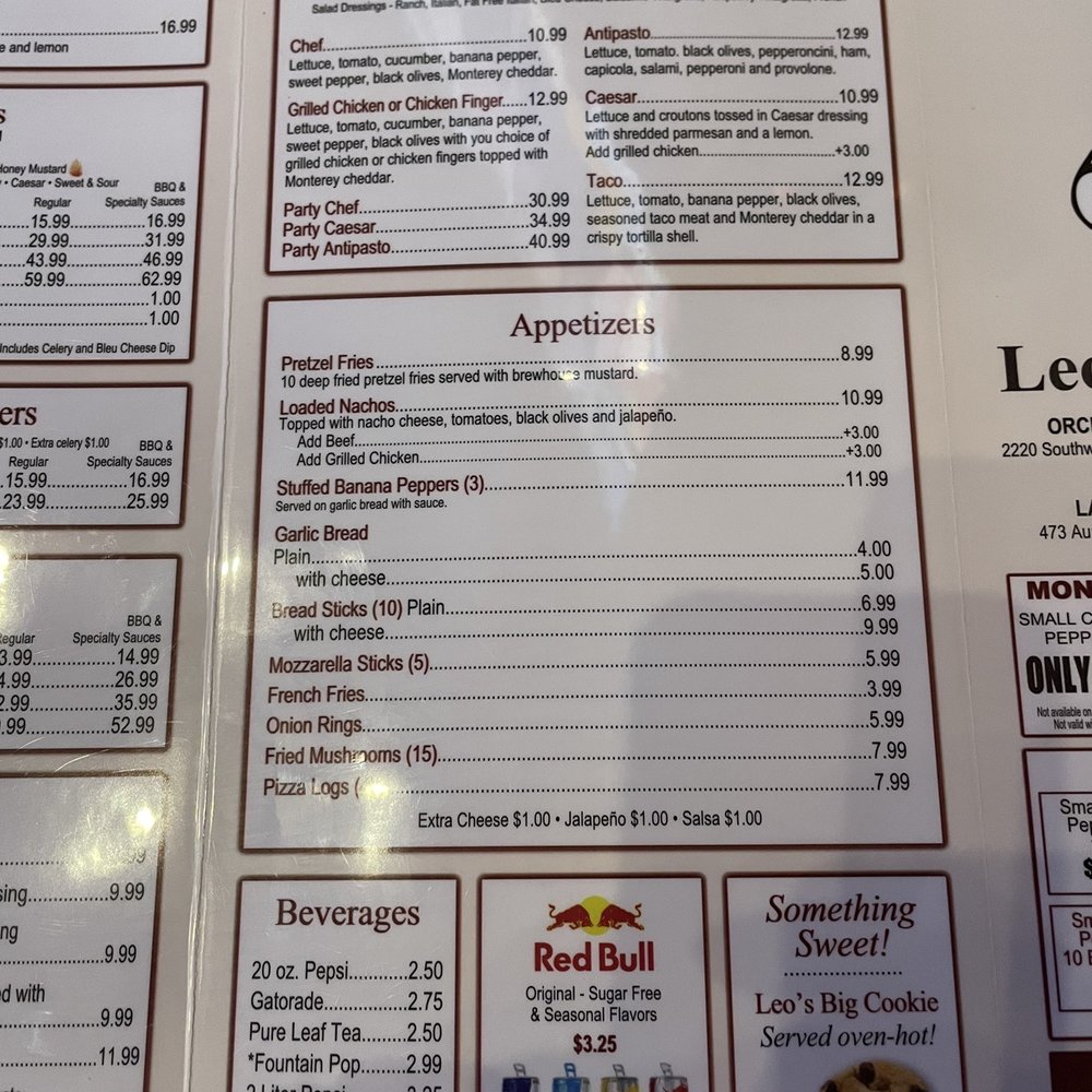 Leo's Pizzeria - Menu - Pizza Near Me - Lancaster, New York