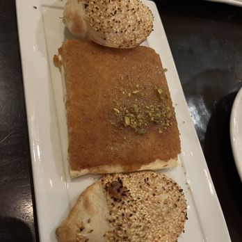Lebanese Taverna - Knafe bel jibne (dessert) - Lebanese Near Me - Mclean, Virginia Lebanese Taverna - Knafe bel jibne (dessert) - Lebanese Near Me - Mclean, Virginia