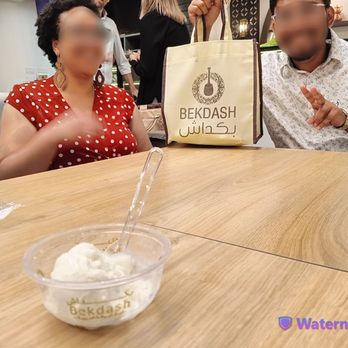 Bekdash Ice Cream - smiling friends seated at table with ice cream in foreground - Ice Cream & Frozen Yogurt Near Me - Temple Terrace, Florida Bekdash Ice Cream - smiling friends seated at table with ice cream in foreground - Ice Cream & Frozen Yogurt Near Me - Temple Terrace, Florida