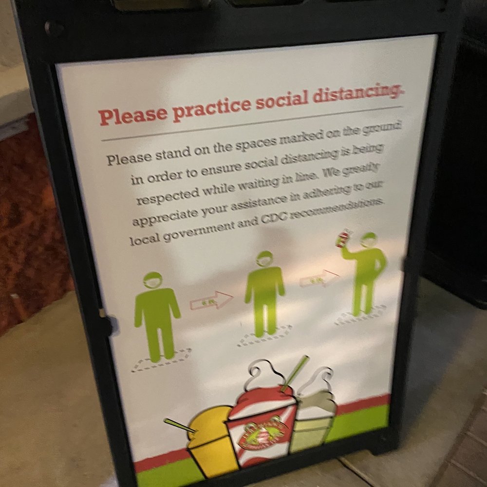 Jeremiah's Italian Ice - Social distancing sign - Ice Cream & Frozen Yogurt Near Me - Naples, Florida Jeremiah's Italian Ice - Social distancing sign - Ice Cream & Frozen Yogurt Near Me - Naples, Florida