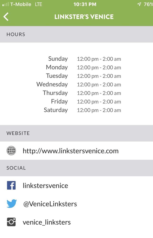 Linksters Tap Room - Venice Image