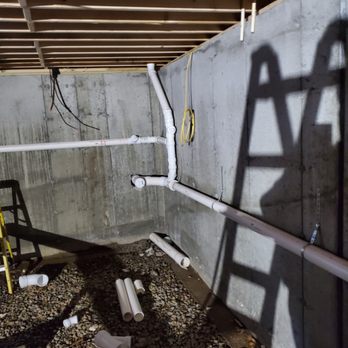 Calzini's Plumbing - PVC sewer lines in basement - Plumbing Near Me Calzini's Plumbing - PVC sewer lines in basement - Plumbing Near Me