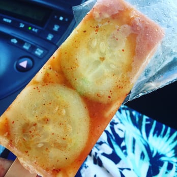 La Michoacana - Pallets de Pepino con chile  (cucumber and chili Popsicle) - Ice Cream & Frozen Yogurt Near Me - San Marcos, California