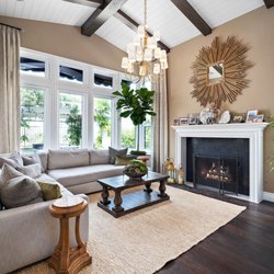 Shamrock Windows & Doors - Interior windows are white-framed to match trim.