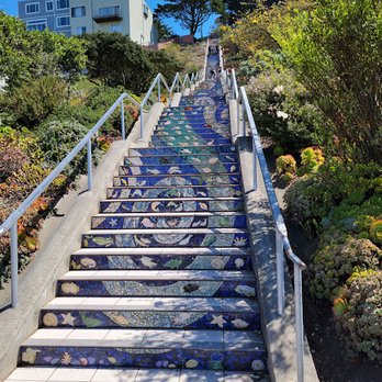 The 16th Avenue Tiled Steps - The mural keeps climbing higher & higher. - Local Flavor Near Me - San Francisco, California The 16th Avenue Tiled Steps - The mural keeps climbing higher & higher. - Local Flavor Near Me - San Francisco, California