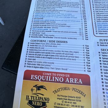 Il Tulipano Nero - Menu - Italian Near Me - Rome, RM