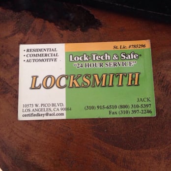 Lock-Tech and Safe Company - Lock-Tech & Safe Great Service wonderful prices,This is my Mobile Business for over 20 years serving Los Angeles & AKA All About Keys. - Keys & Locksmiths Near Me Lock-Tech and Safe Company - Lock-Tech & Safe Great Service wonderful prices,This is my Mobile Business for over 20 years serving Los Angeles & AKA All About Keys. - Keys & Locksmiths Near Me