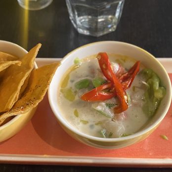 The Haam - Shrimp and scallop ceviche with tortilla chips - Japanese Near Me - Toronto, Ontario The Haam - Shrimp and scallop ceviche with tortilla chips - Japanese Near Me - Toronto, Ontario