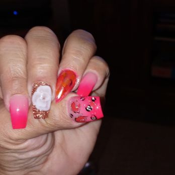 Joyful Nails and Spa - Danny does amazing nails and takes his time. This is a freestyle set. - Nail Salons Near Me - Albuquerque, New Mexico
