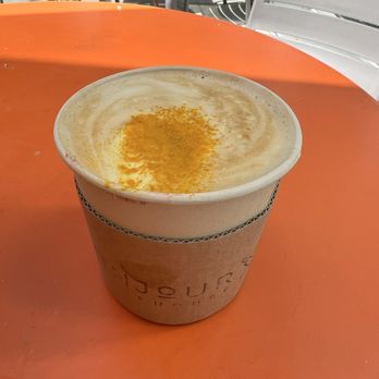 Bonjour Bakehouse - Tumeric Ginger latte - Bakeries Near Me - San Mateo, California