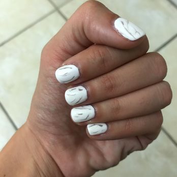 Pronails and Spa in Gainesville - This was the attempt at the "marble" nails that was done for me. - Hair Removal Near Me - Gainesville, Florida
