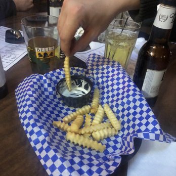 Dugout Bar - Side fry! Clearly didn't wait until I was done. This whole thing was packed full!! For $4...like what a deal!!!! - Dive Bars Near Me - Indianapolis, Indiana