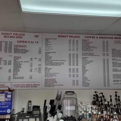 Donut Palace - menu