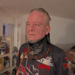 This is me wearing my Steampunk neck-brace after having a head-on collision near Gilmer Texas