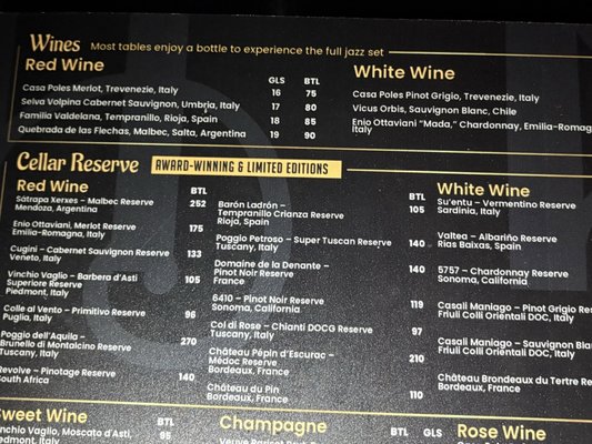 Menu photo 1 Armstrong Jazz House Coral Gables, FL