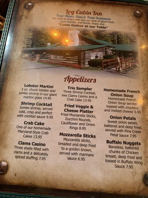 Menu photo 2 Log Cabin Inn Wellsboro, PA Menu photo 2 Log Cabin Inn Wellsboro, PA