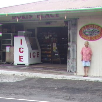 Doris Place - The one and only Doris standing in front of her family store. - Grocery Near Me - Hōlualoa, Hawaii