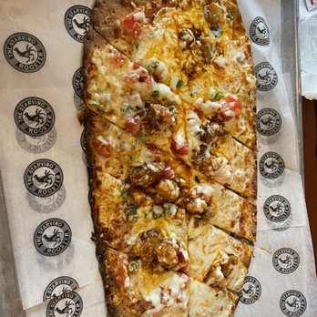 The Starving Rooster - Spicy pork flat bread - Pizza Near Me - Minot, North Dakota The Starving Rooster - Spicy pork flat bread - Pizza Near Me - Minot, North Dakota