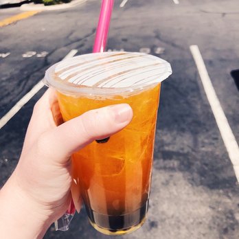 Bubble Tea Station Cafe - Mango Fruit Tea - Bubble Tea Near Me - Reno, Nevada