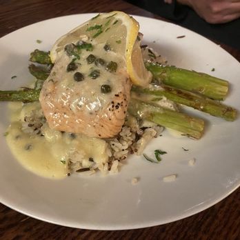 Riverside Clubhouse - Salmon piccata - New American Near Me - Sacramento, California Riverside Clubhouse - Salmon piccata - New American Near Me - Sacramento, California