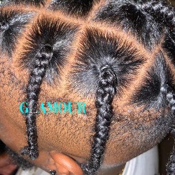 Glamour Braids - Males are serviced too! Single plaits using rubber band method. - Hair Stylists Near Me