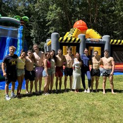 Your Favorite Inflatables - Some of the teens who enjoyed the inflatables