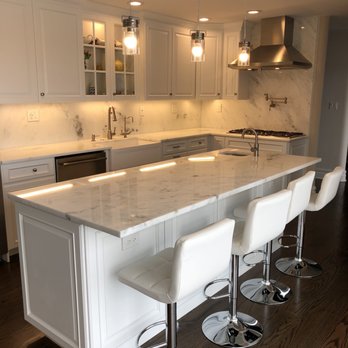 Geo's Marble, Granite & Tile - Kitchen countertops, full backsplash Island with 12 inches overhang. - Countertop Installation Near Me - Queens, New York Geo's Marble, Granite & Tile - Kitchen countertops, full backsplash Island with 12 inches overhang. - Countertop Installation Near Me - Queens, New York