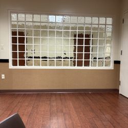 Cogdell Memorial Hospital - Glass brick window in radiology