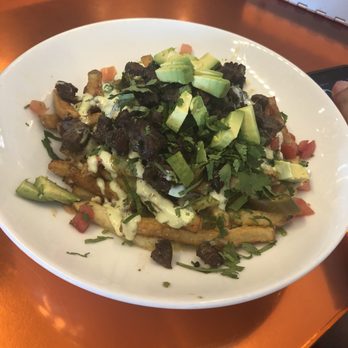 Lalla Grill Oceanside - Steak fries ...pretty tasty. Steak seasoned well not dried out - Seafood Near Me - Monterey, California