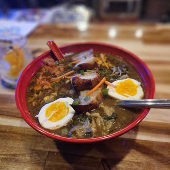 Centre Street Collective - Special broth Ramen ( soft boiled egg, Pork Belly,Kimchi and corn) - Cocktail Bars Near Me - Cumberland, Maryland Centre Street Collective - Special broth Ramen ( soft boiled egg, Pork Belly,Kimchi and corn) - Cocktail Bars Near Me - Cumberland, Maryland