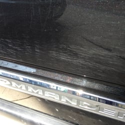 Tornado Wash - A staffed car was should not leave this much crud behind, and right in the middle of the door, not even in a crack or crevice.