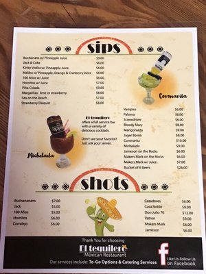 Menu photo 1 El Tequilero Mexican Restaurant Aberdeen, WA Menu photo 1 El Tequilero Mexican Restaurant Aberdeen, WA