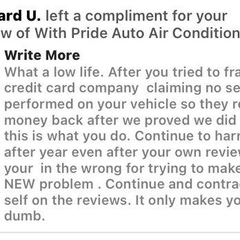 With Pride Auto Air Conditioning - Here us the email they sent. - Auto Repair Near Me - Montclair, California With Pride Auto Air Conditioning - Here us the email they sent. - Auto Repair Near Me - Montclair, California