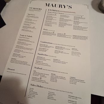 Maury's Tiny Cove - Menu as of August 29, 2025 - Steakhouses Near Me - Cincinnati, Ohio