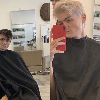 Fellini Salon - Virgin hair to Platinum Grey White - Hair Salons Near Me - Carmel, California