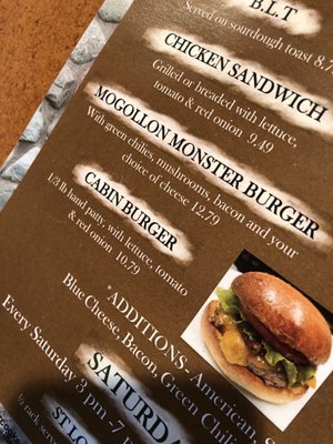 Menu photo 8 The Cabin Bar & Grill Overgaard, AZ Menu photo 8 The Cabin Bar & Grill Overgaard, AZ