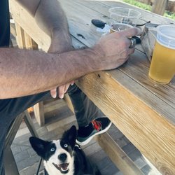Belleview Beer Garden - Beer and our little Mandy