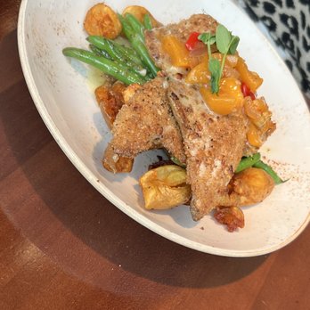 Mimosa Grill - Panko Pecan Crusted N.C. Mountain Trout - Southern Near Me - Charlotte, North Carolina Mimosa Grill - Panko Pecan Crusted N.C. Mountain Trout - Southern Near Me - Charlotte, North Carolina