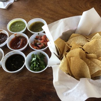 Los Agaves - Complimentary chips and salsas - Tacos Near Me - Santa Barbara, California